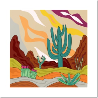 Arizona desert, desert climate, cactus lovers gift Posters and Art